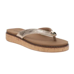 Corkys Footwear Women's Gold Off The Deep End Wedge Sandal