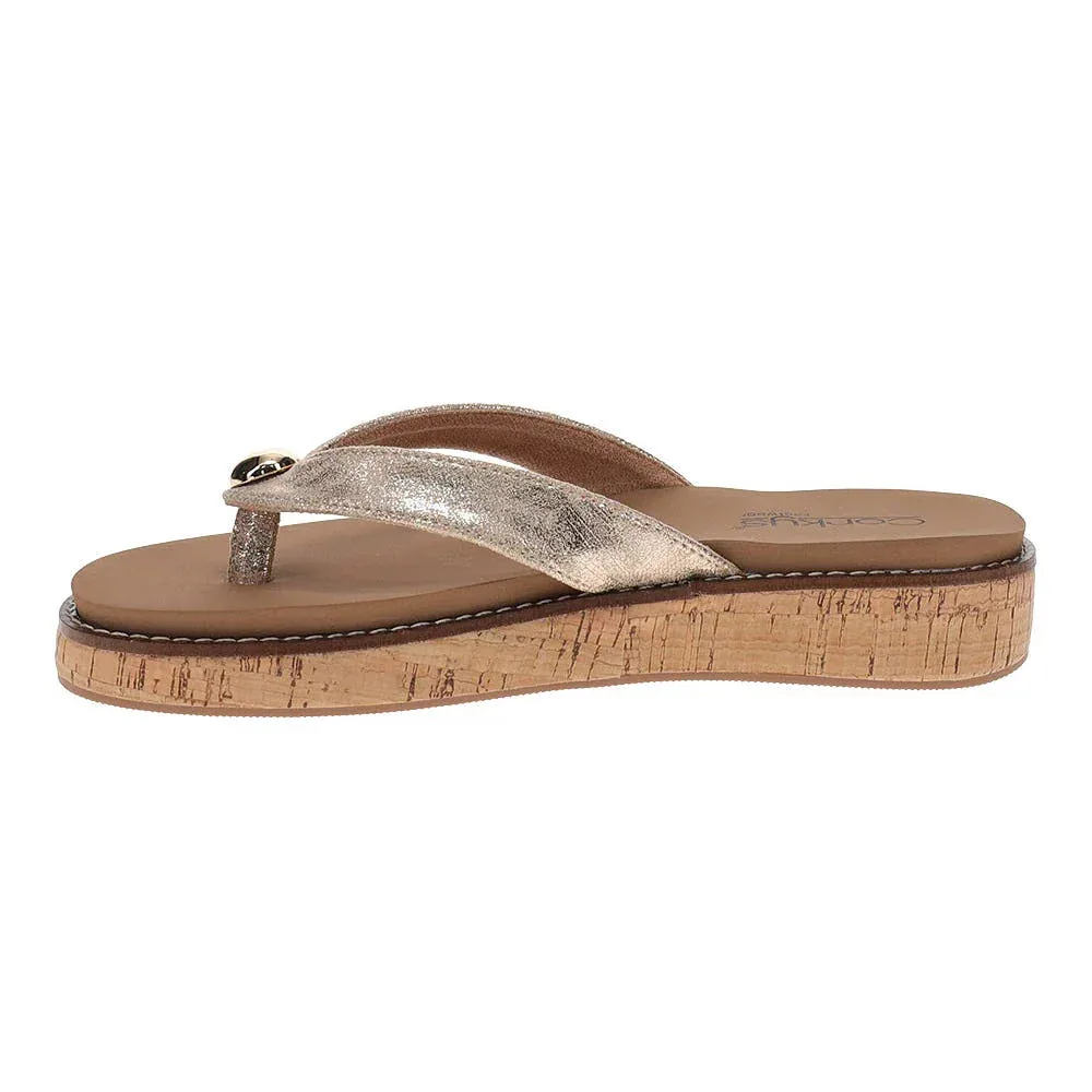 Corkys Footwear Women's Gold Off The Deep End Wedge Sandal - Image 2