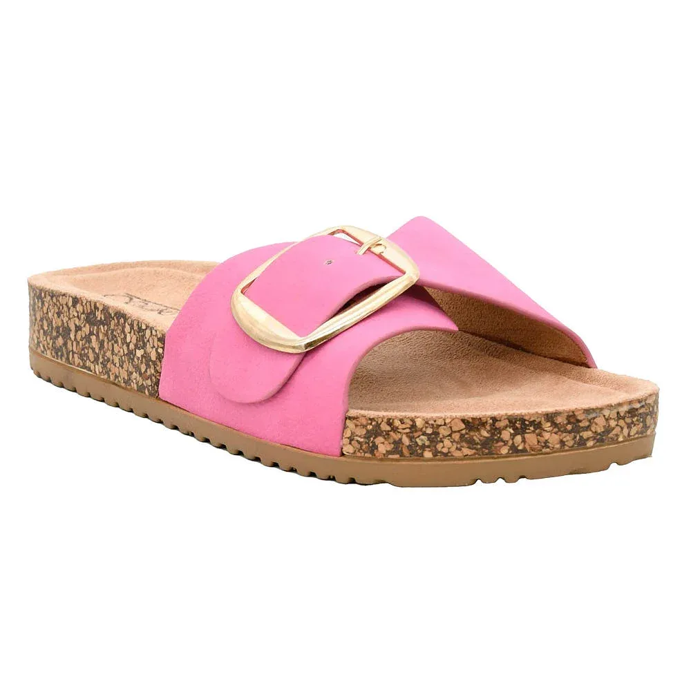 Corkys Footwear Women's Pink Road Trip Slide