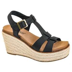 Corkys Footwear Women's Something's Fishy Black Wedge Sandal