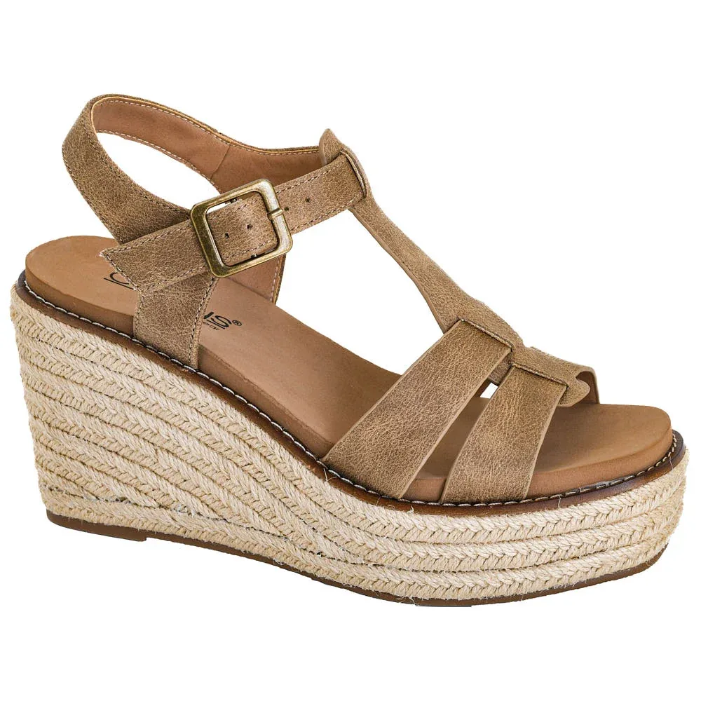 Corkys Footwear Women's Something's Fishy Taupe Wedge Sandal