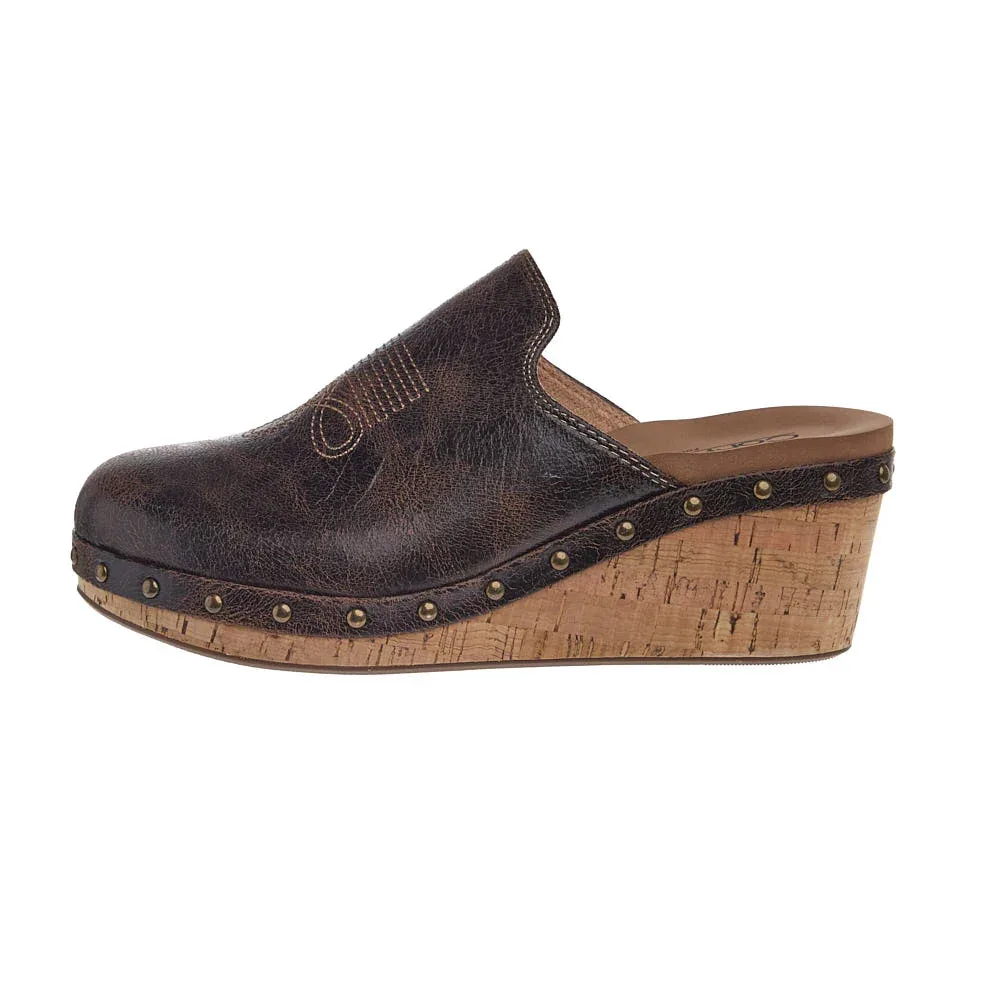 Corkys Footwear Women's Yee Haw Espresso Crinkle Wedge - Image 2
