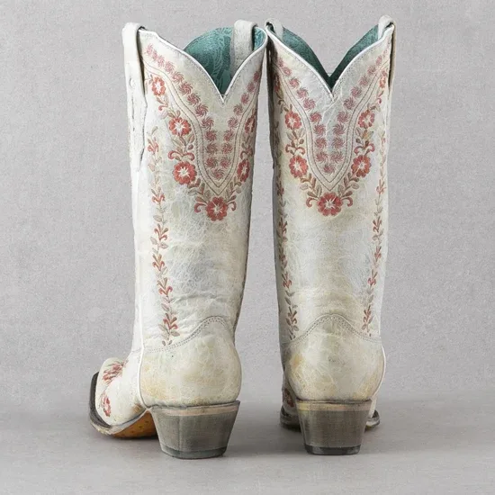 Corral Ivory Floral Embroiderd Boots - Image 2