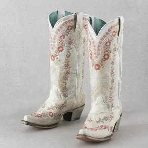 Corral Ivory Floral Embroiderd Boots