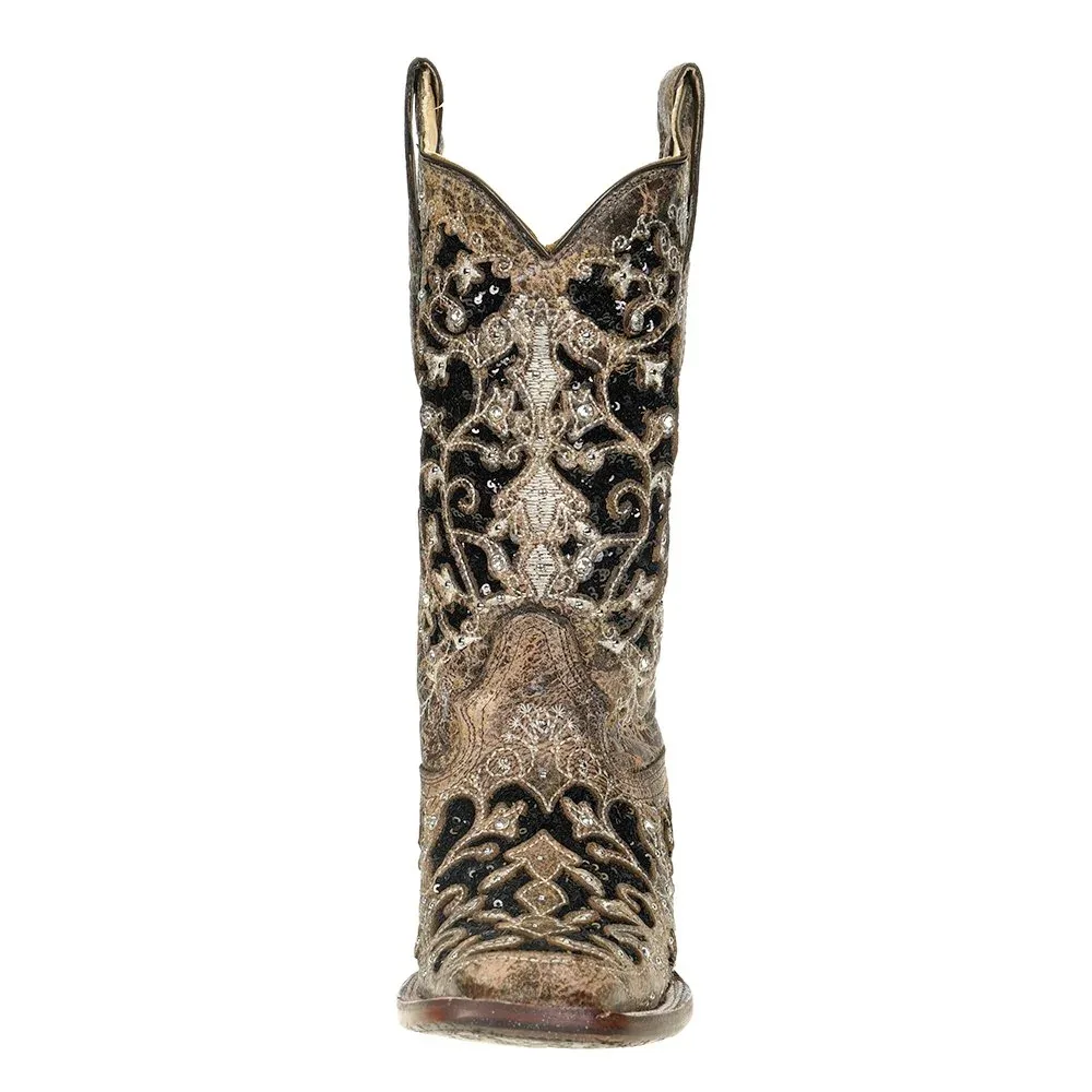 Corral Womens Brown Inlay With Studs Boot - Image 2