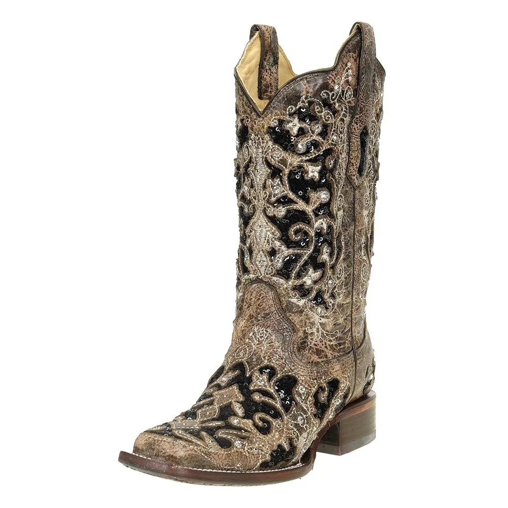 Corral Womens Brown Inlay With Studs Boot