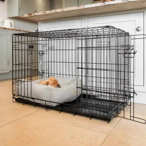 Cosy & Calming Puppy Crate Bed With Removable Covers in Savanna Stone by Lords & Labradors