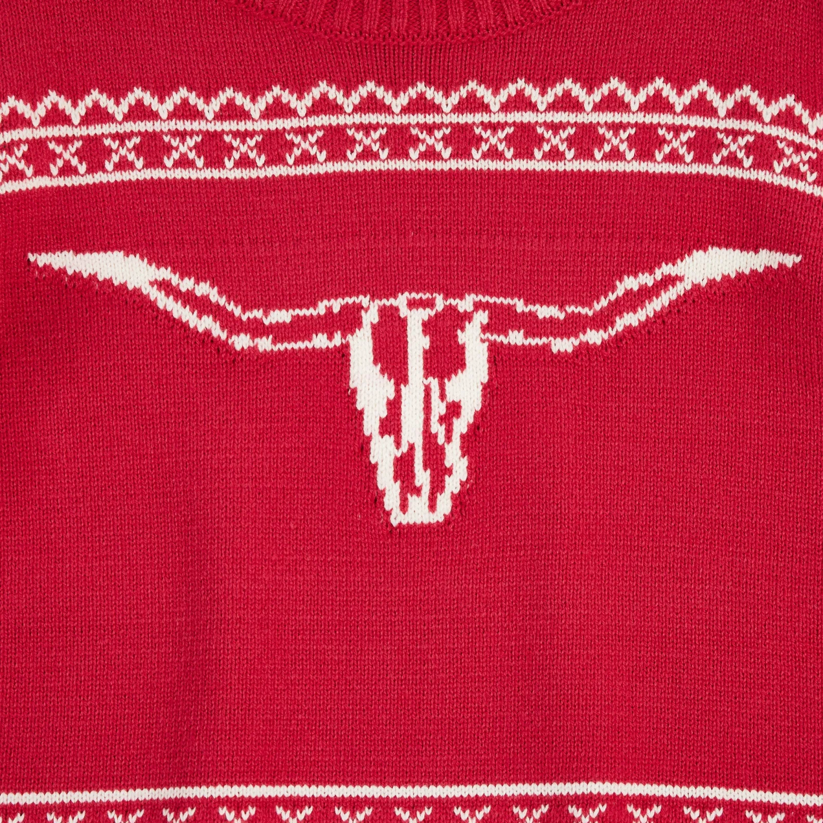 Cotton And Rye Outfitters Girl's Longhorn Pink Sweater - Image 2