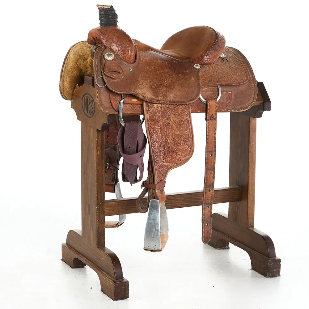 Courts Used 14.5in 1/4 Breed Floral Tooled Team Roper