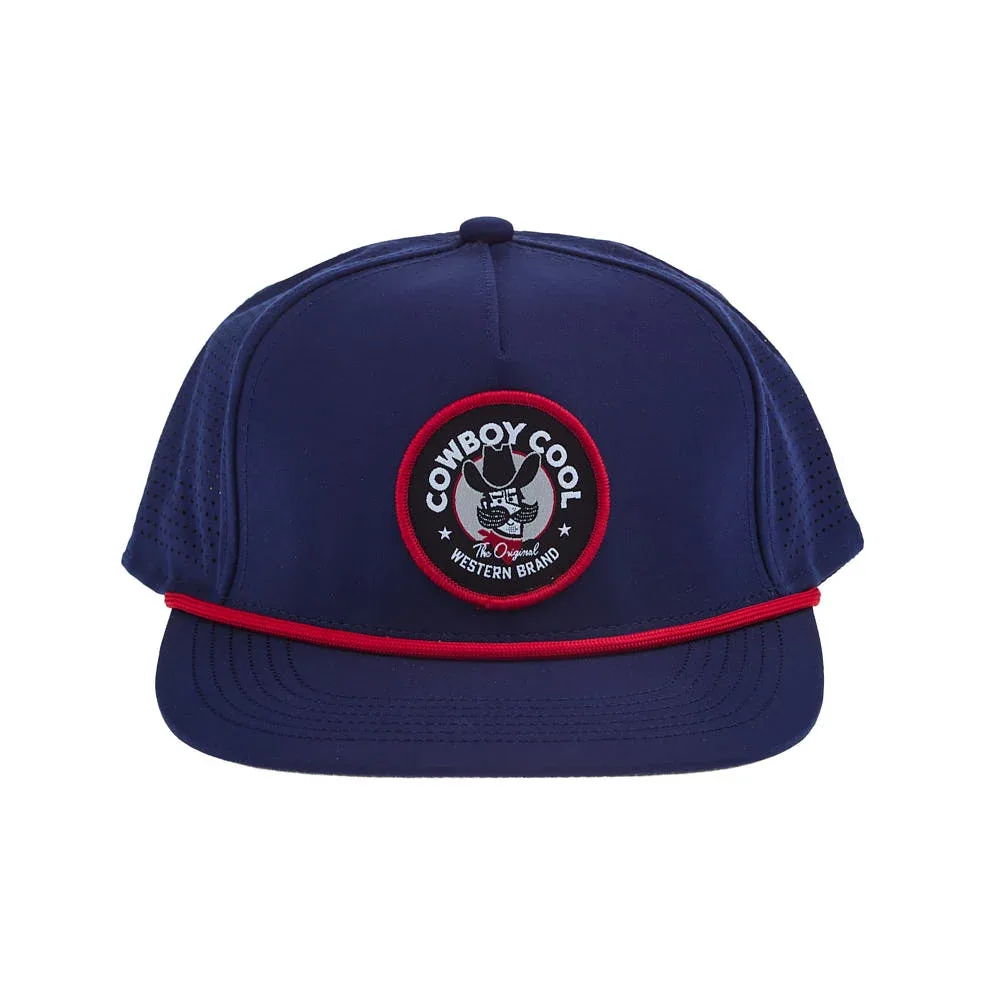 Cowboy Cool Navy Retro Revival Rope Cap - Image 2