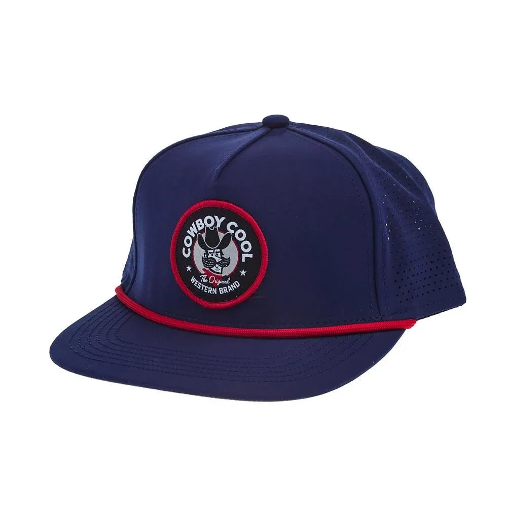 Cowboy Cool Navy Retro Revival Rope Cap