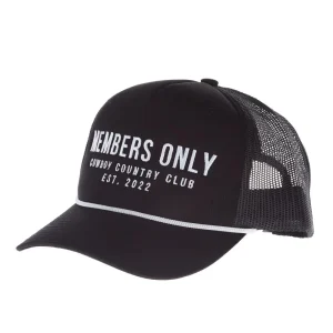 Cowboy Country Club Llc Black Cowboy Trucker Cap