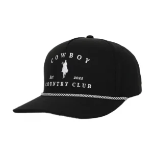 Cowboy Country Club Llc Black Horse Rope Cap