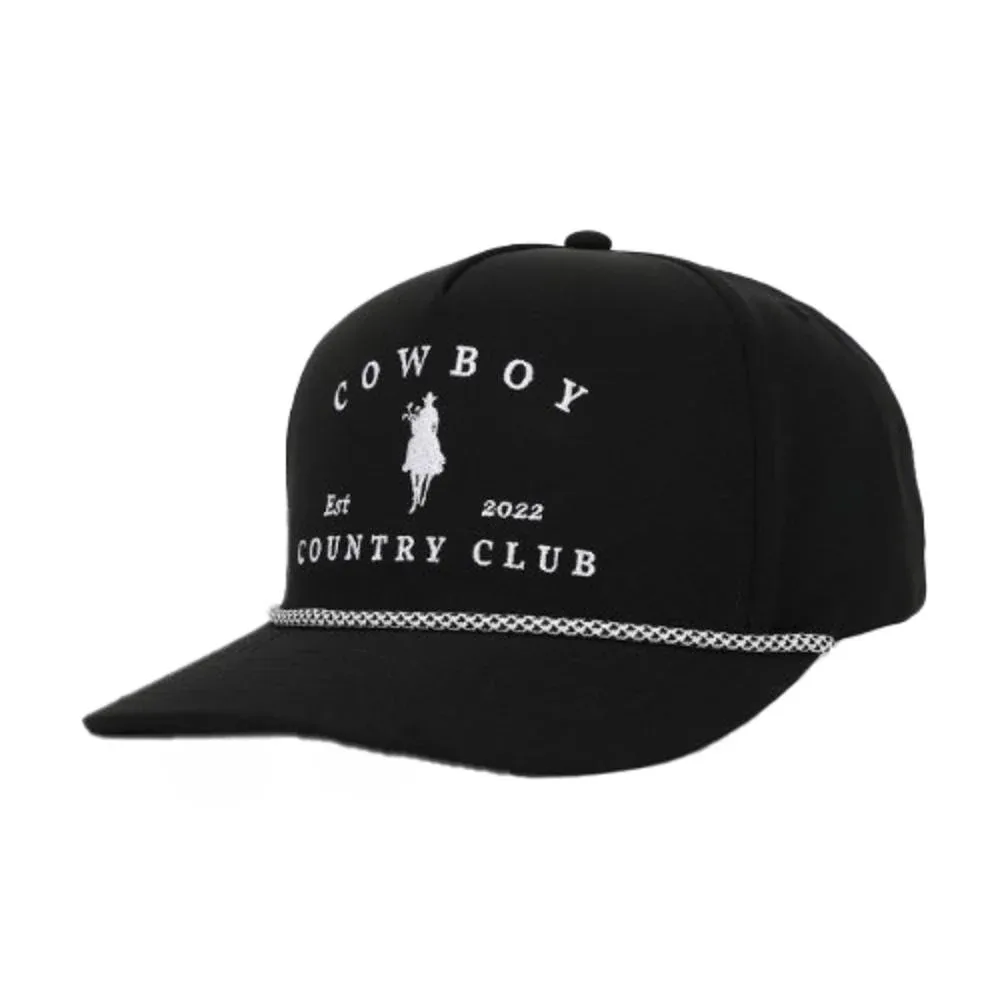 Cowboy Country Club Llc Black Horse Rope Cap
