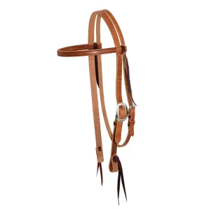 Cowboy Tack 3/4in Roughout Leather Cowboy Knot Browband Headstall