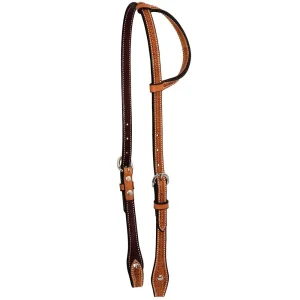 Cowboy Tack 5/8 Inch Golden Spider Stamp Single Ear Headstall