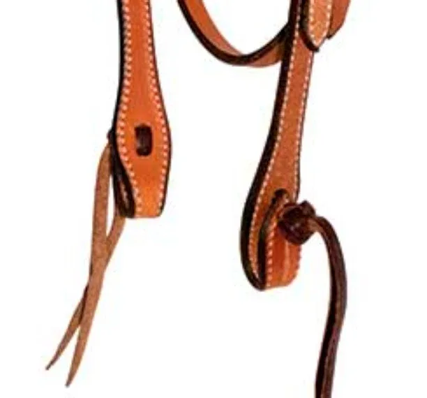 Cowboy Tack 5/8in Roughout Leather Cowboy Knot Browband Headstall - Image 2