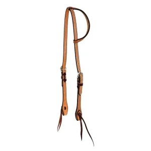 Cowboy Tack 5/8in Roughout Leather Cowboy Knot Single Ear Headstall