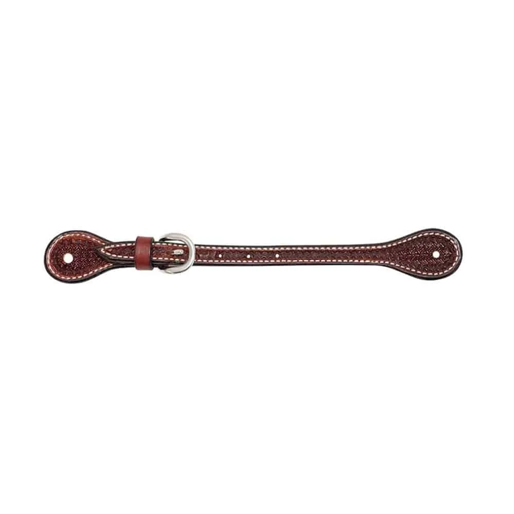 Cowboy Tack Rosewood 5/8in Spider Stamp Spur Straps