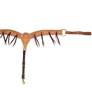 Cowboy Tack Roughout w/Buckstitch 1 /4in Slip Ear Headstall with Cowboy Knots