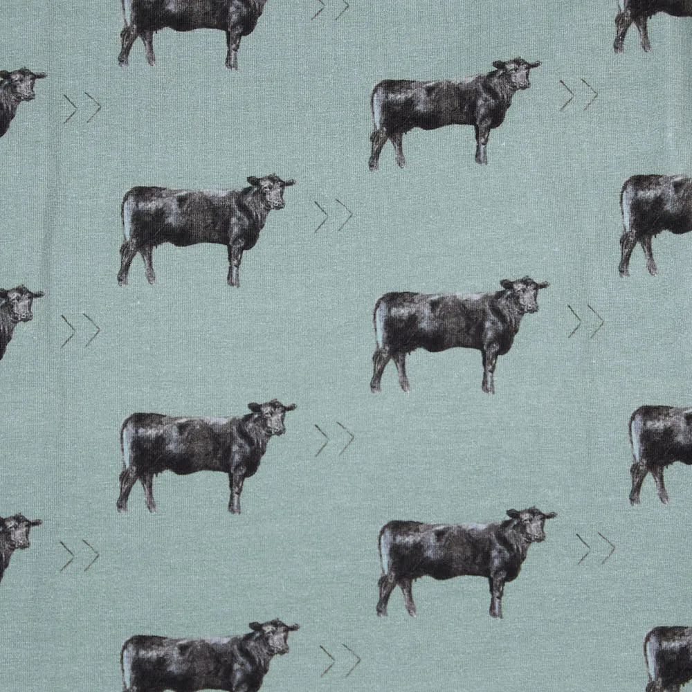 Cowkid Clothing Company Boy's Olive Angus Short Sleeve Set - Image 2