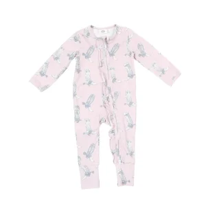 Cowkid Clothing Company Infant Girl's Dusty Rose Boot Print Jammies