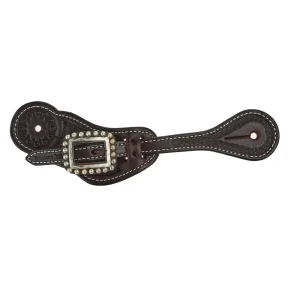 Cowperson Tack Ladies Dark Antique Dot Cart Buckle Buckaroo Spur Straps