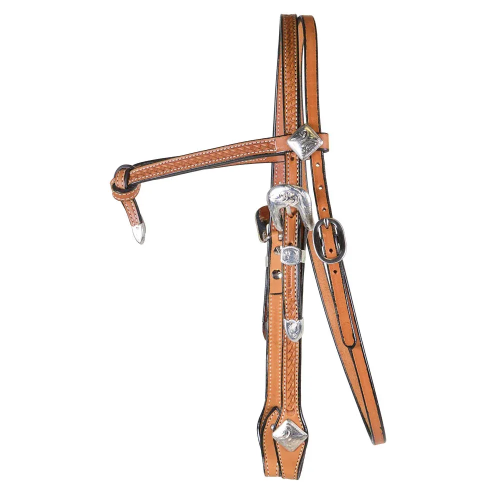 Cowperson Tack Light Oil Futurity Knot Browband Show Headstall - Image 2