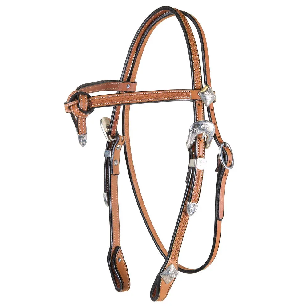 Cowperson Tack Light Oil Futurity Knot Browband Show Headstall