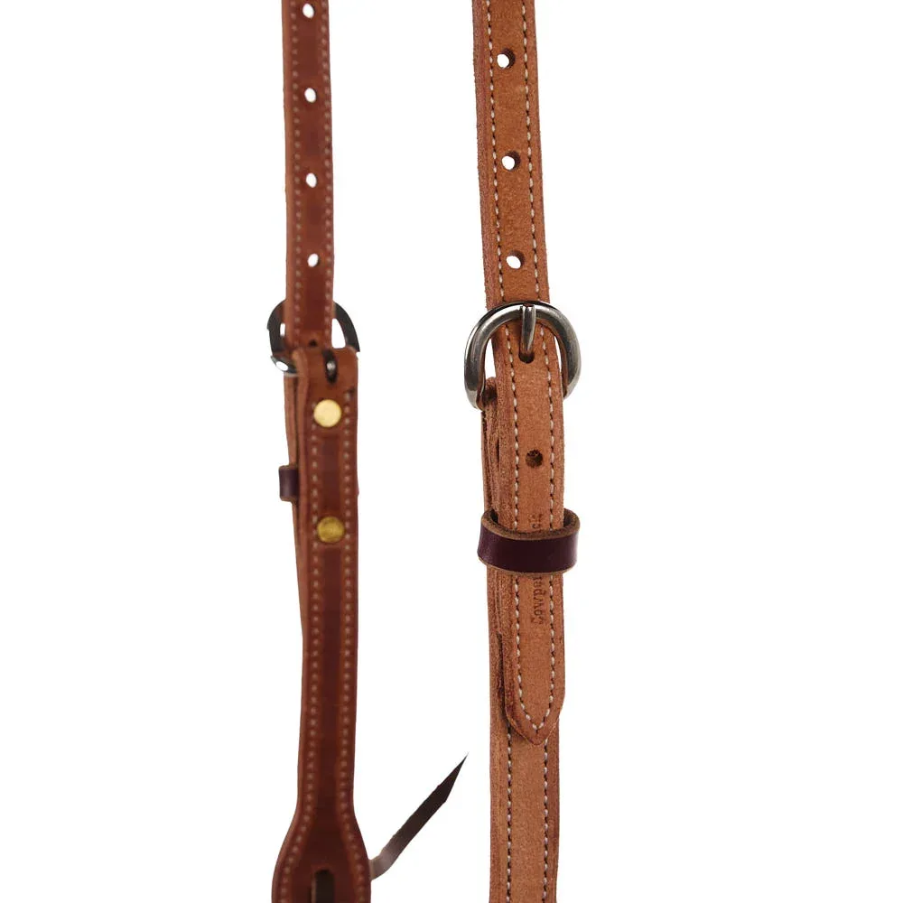 Cowperson Tack Roughout Double Buckle Slide Ear Headstall - Image 2