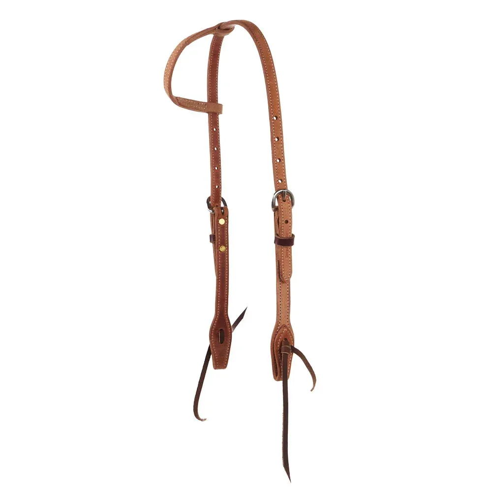 Cowperson Tack Roughout Double Buckle Slide Ear Headstall