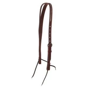 Cowperson Tack Slit Ear Headstall with Fancy Dots