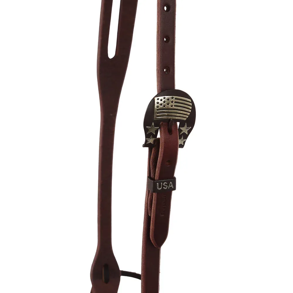 Cowperson Tack Slot Ear Headstall with B293 Buckle - Image 2