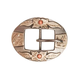 Cowpuncher 3/4in Floral Engraved Cart Style Buckle