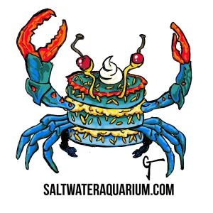 CrabCake SaltwaterAquarium.com Sticker (FREE OVER $50) - SAQ.com