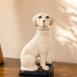 CRACKLE GLAZE LABRADOR FIGURINE