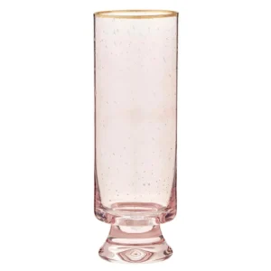 Creative Brands Blush Gold Rim Champagne Glass