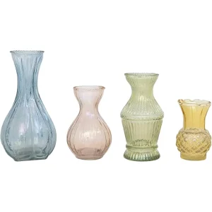 Creative Co-Op Assorted Debossed Glass Vase