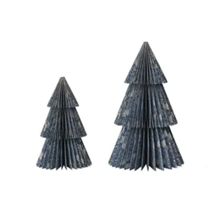 Creative Co-Op Blue Folding Honeycomb Tree 2/Piece