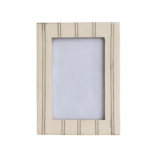Creative Co-Op Cream Stripe Photo Frame