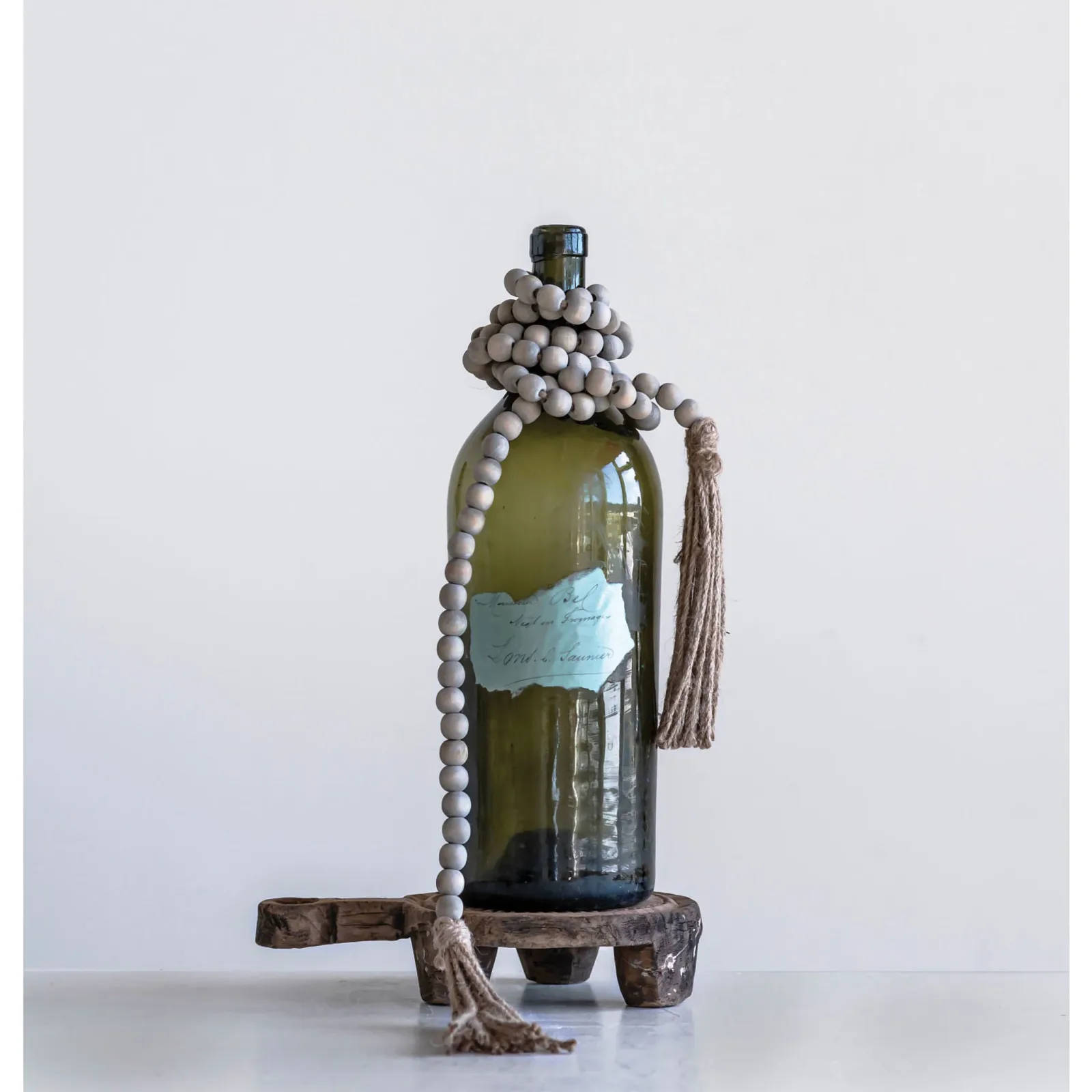 Creative Co-Op Jute and Wood Bead Garland - Image 2