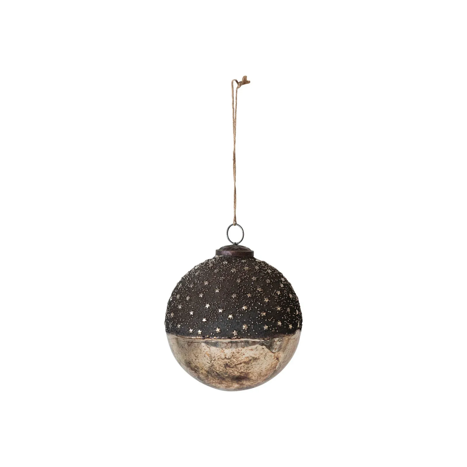 Creative Co-Op Medium Mercury Glass Ball Ornament - Image 2