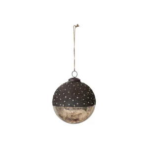 Creative Co-Op Medium Mercury Glass Ball Ornament
