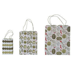 Creative Co-Op Recycled Paper Gift Bag Set