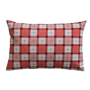 Creative Co-Op Red Gingham Lumbar Pillow