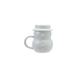 Creative Co-Op Snowman 10oz Mug with Lid