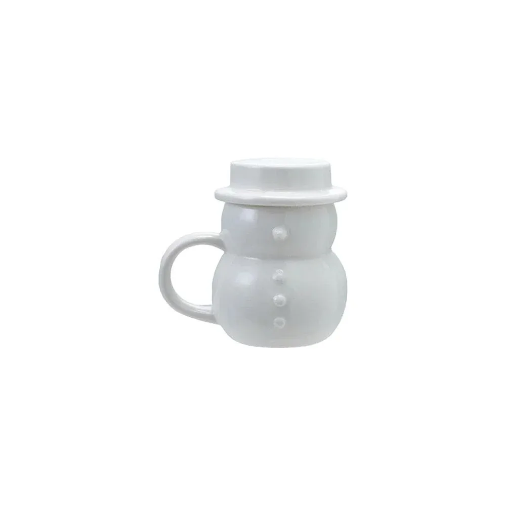Creative Co-Op Snowman 10oz Mug with Lid