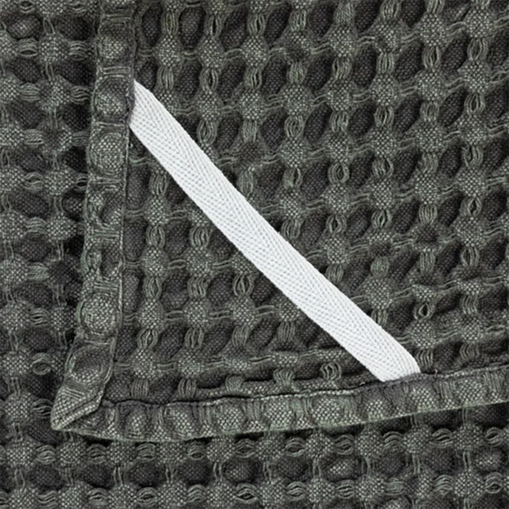 Creative Co-Op Stonewashed Cotton Waffle Weave Tea Towel Charcoal - Image 2