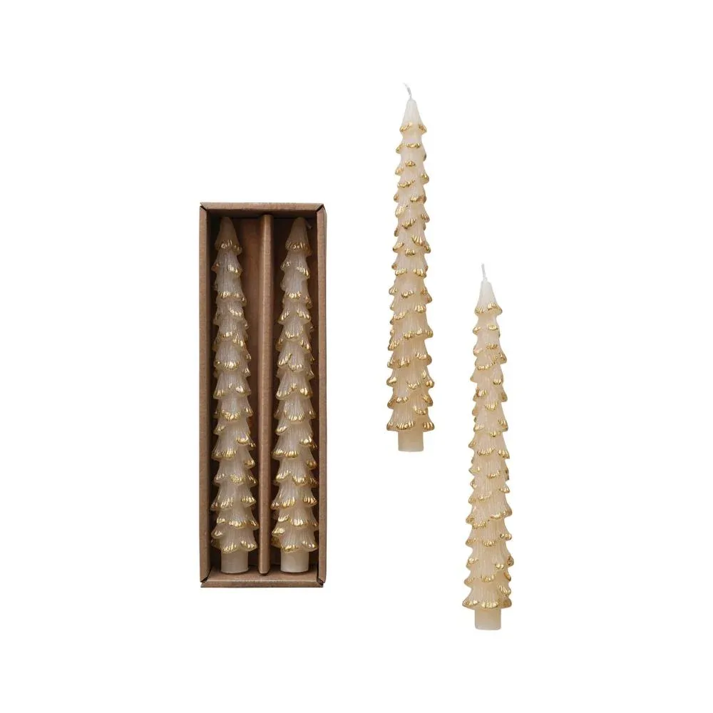 Creative Co-Op Unscented Eggnog Tree Candle