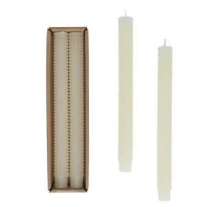Creative Co-Op Unscented Hobnail Taper Candles
